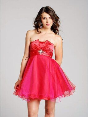 Josh & Jazz 310978 Size 14 Red-Pink Prom Dress
